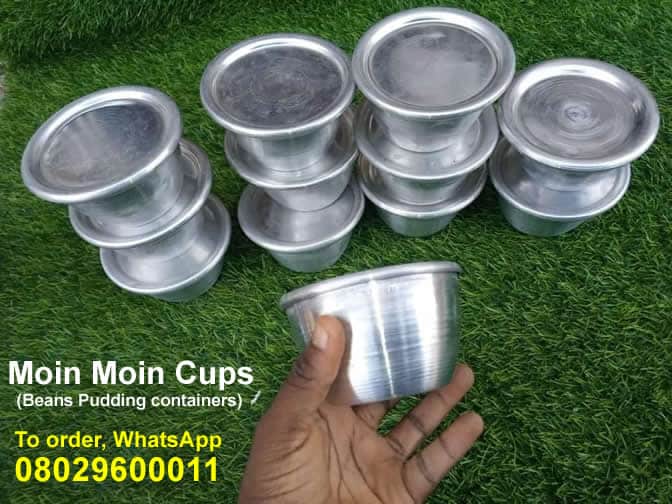 12 Pcs Re-Usable Aluminium Moin Moin Cups With Cover